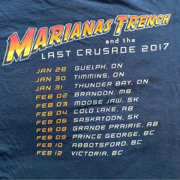 Marianas Trench The Last Crusade 2017 Tour T-Shirt - Picture 4 of 8